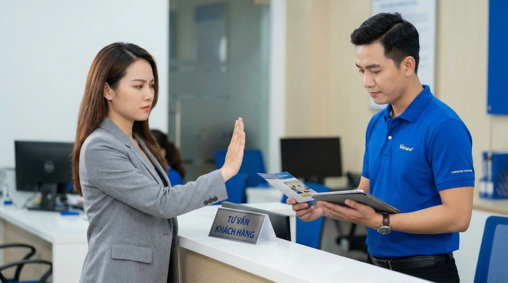 Kịch bản chatbot xử lý từ chối tăng chuyển đổi