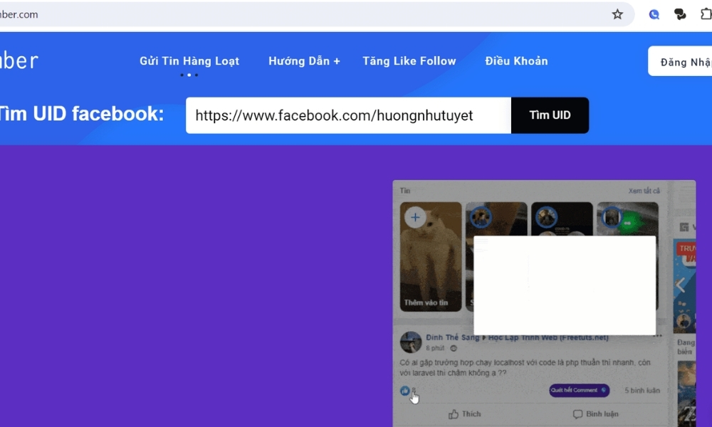 tìm ID Facebook