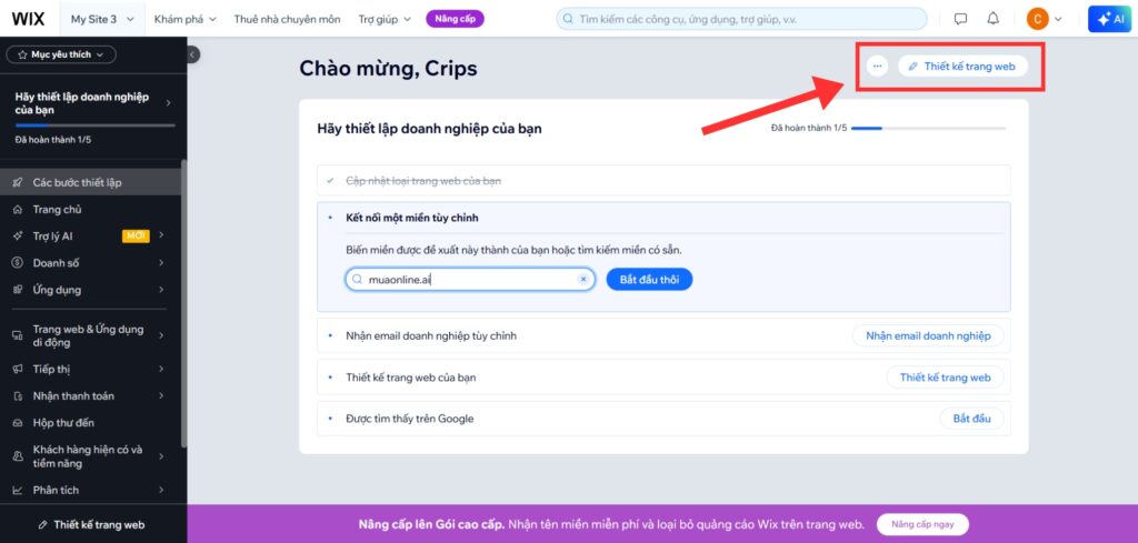 Review về cách làm web bằng Wix AI 2026: Thiết kế website chỉ qua chat