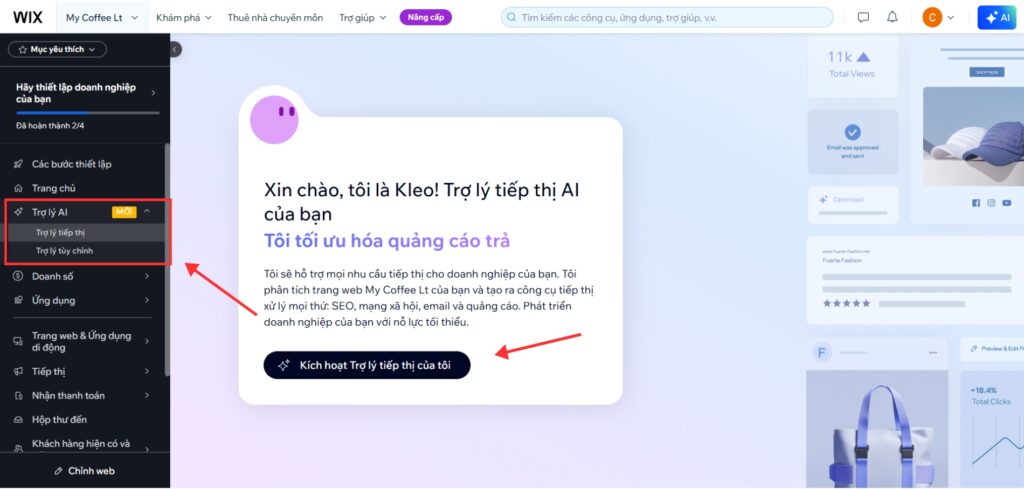 Review về cách làm web bằng Wix AI 2026: Thiết kế website chỉ qua chat