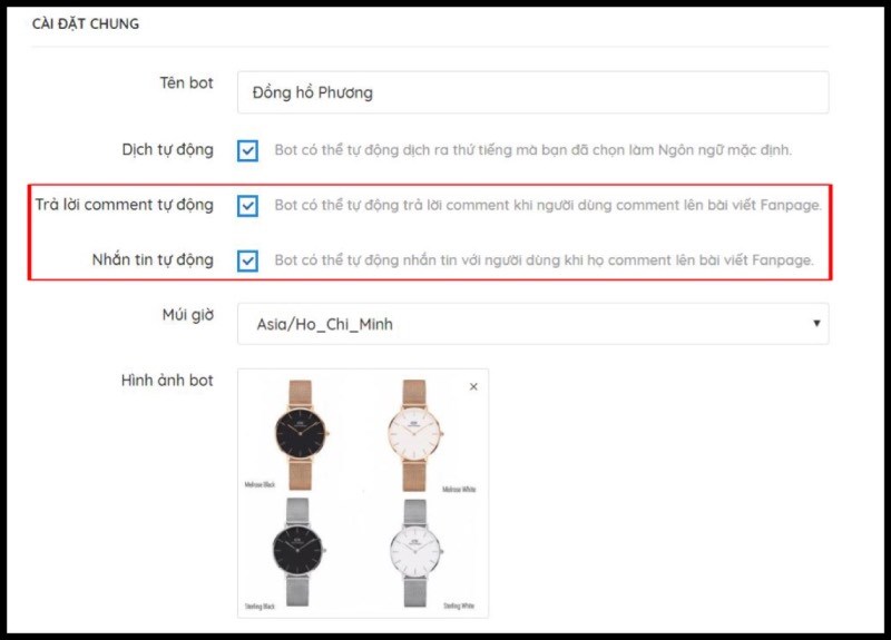 Cách tự động trả lời comment Facebook