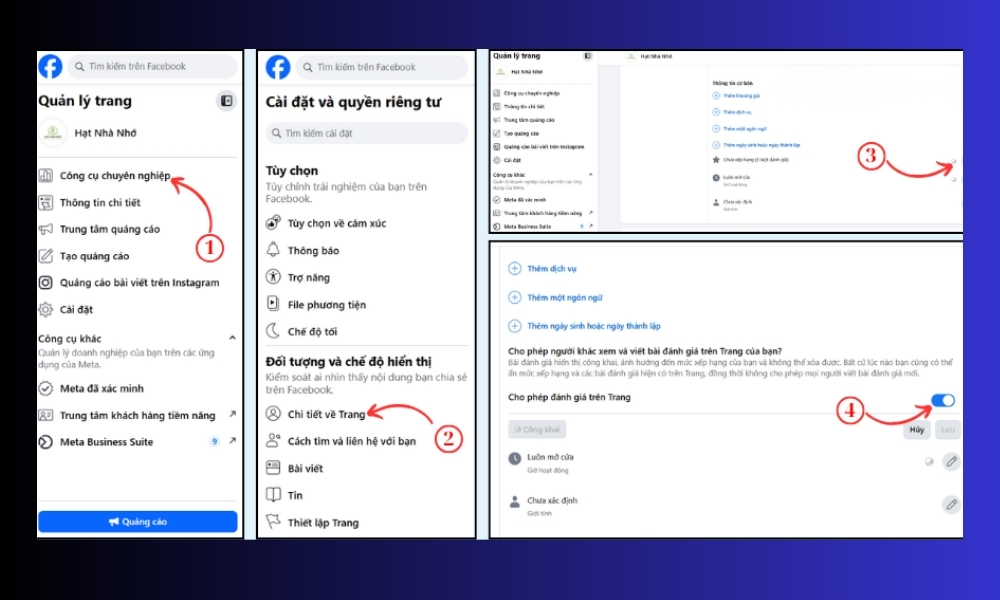 cách xóa đánh giá xấu trên fanpage