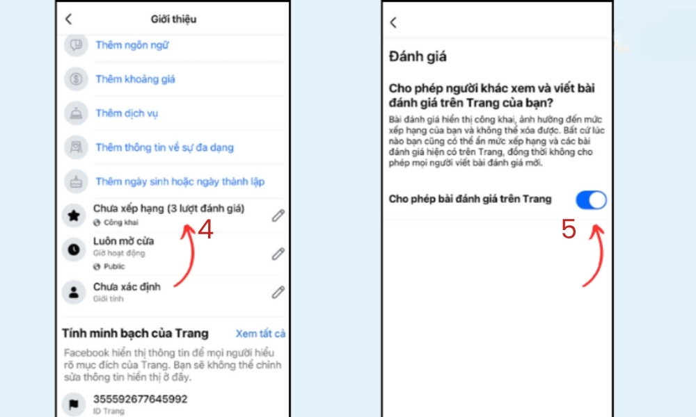 cách xóa đánh giá xấu trên fanpage