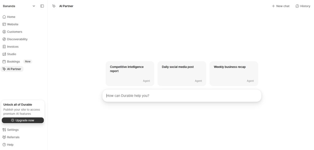 Review Durable AI 2026: Sự thật về trình tạo web 30 giây cho doanh nghiệp dịch vụ 5 Review Durable AI 2026: Sự thật về trình tạo web 30 giây cho doanh nghiệp dịch vụ