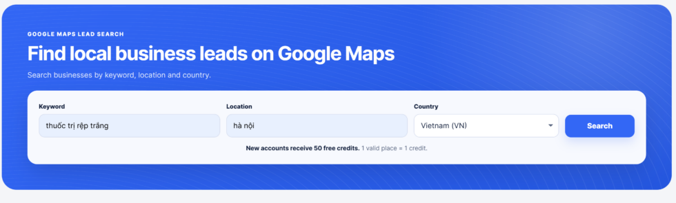 Phần mềm quét dữ liệu Google Maps theo từ khóa lấy data “Tiềm Năng” 3 Phần mềm quét dữ liệu Google Maps